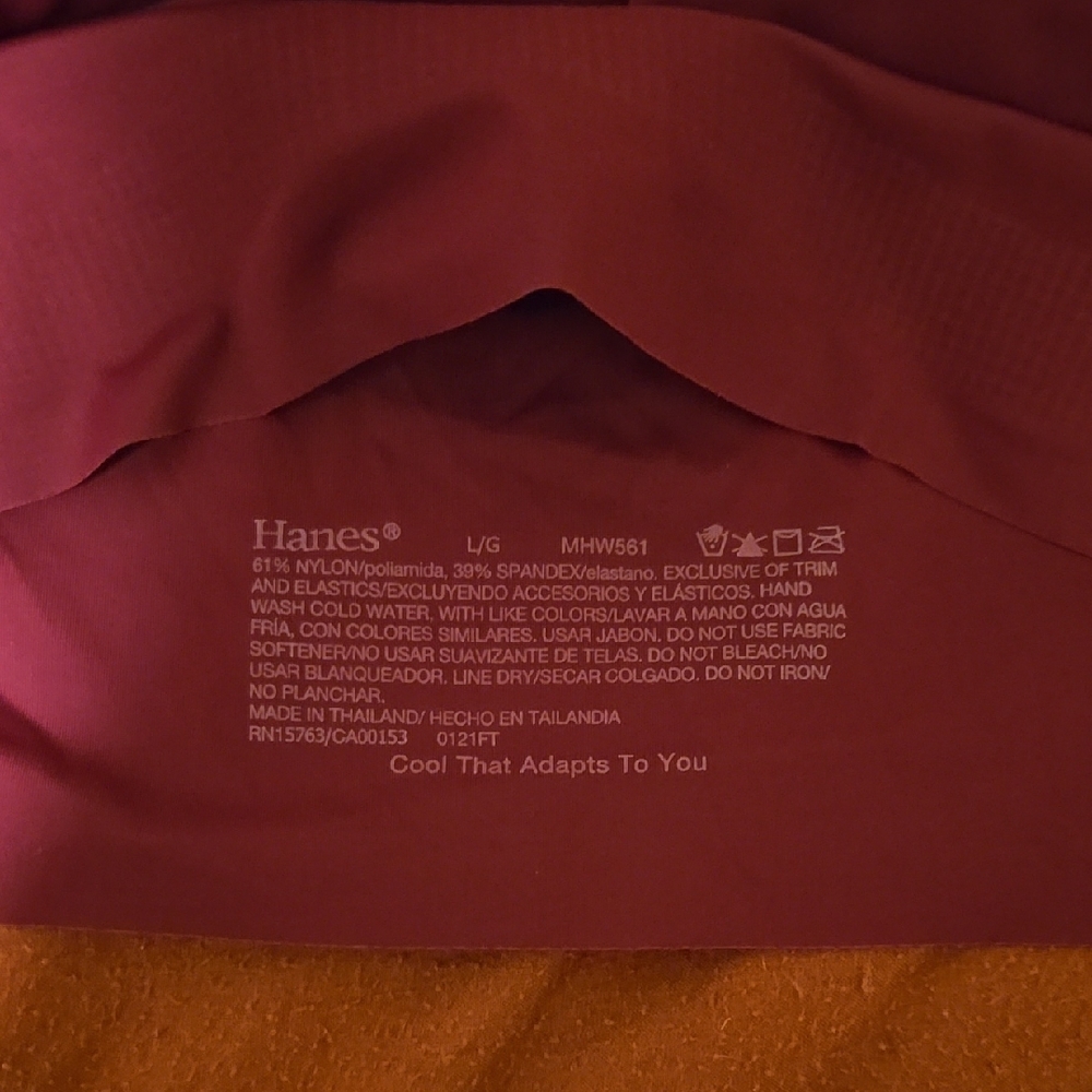 Hanes Magenta Seamless Bralette - Picture 2 of 3